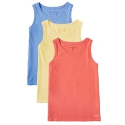 Women's Solid 3-Pack Crusher Tank- Multi 3