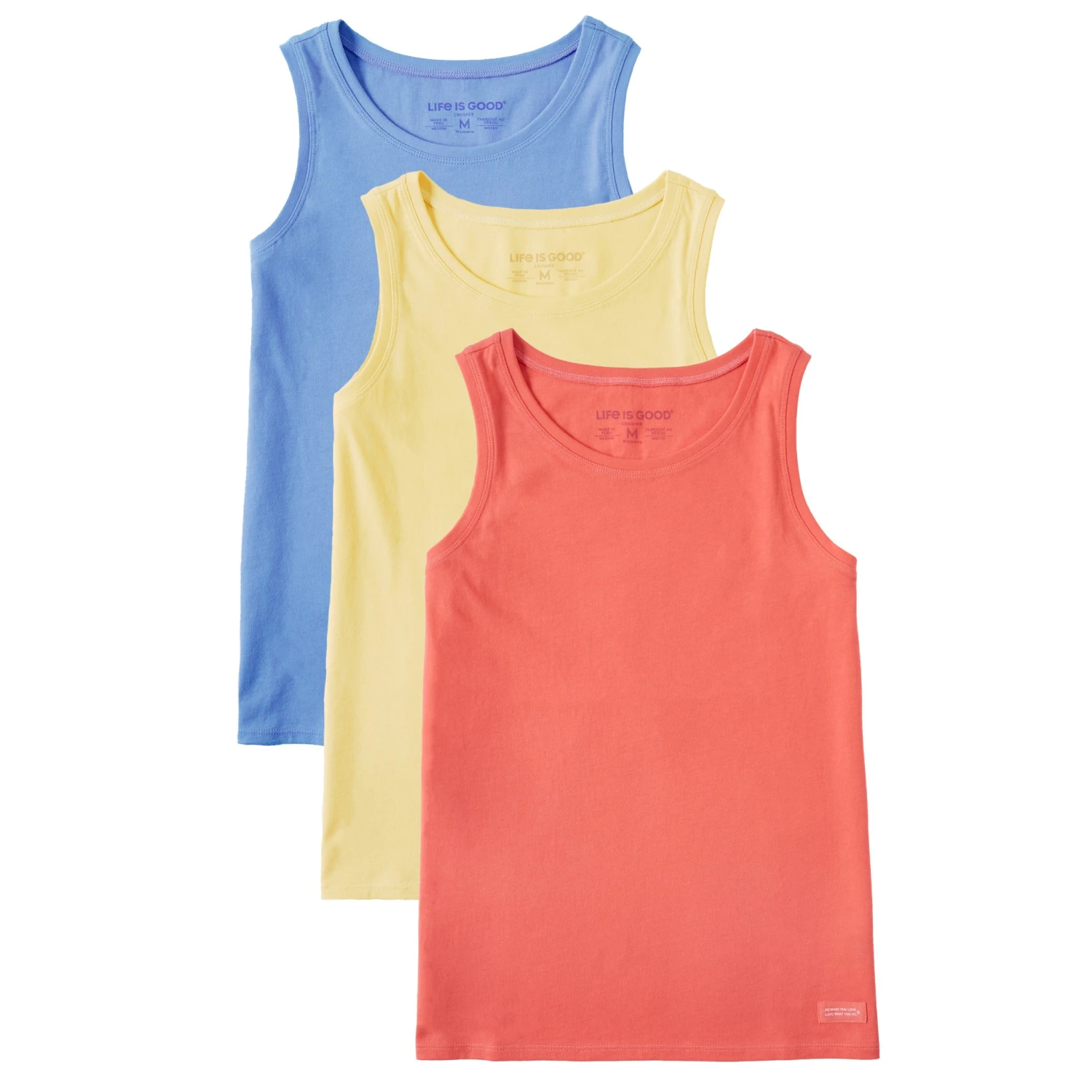Women's Solid 3-Pack Crusher Tank- Multi 3 1 Women's Solid 3-Pack Crusher Tank- Multi 3