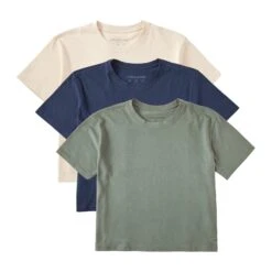 Women's Solid 3-Pack Crusher Boxy - Multi