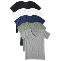 Women's Solid 5-Pack Crusher Vee- Multi