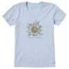 Women's For The Love Of Fall Sunflower Short Sleeve Crusher Vee