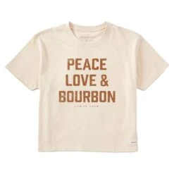 Women's Peace Love & Bourbon Short Sleeve Crusher Boxy Tee -LIFE IS GOOD SHOP 147773 1 5690762a 1a29 41b6 8d8e a16093a0dfd4