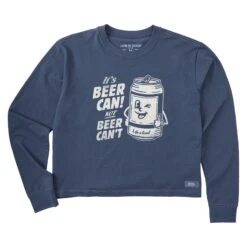 Women's Beer Can Long Sleeve Crusher Boxy Tee -LIFE IS GOOD SHOP 148126 1 3e48d152 d9ff 4d57 b407 08a8e9095268