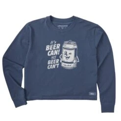 Women's Beer Can Long Sleeve Crusher Boxy Tee -LIFE IS GOOD SHOP 148126 1 85012d3b 88b9 473b 9007 b5723d661453