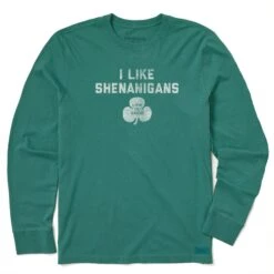 Men's I Like Shenanigans Long Sleeve Crusher Tee