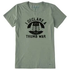 Women's I Declare A Thumb War Short Sleeve Crusher Tee