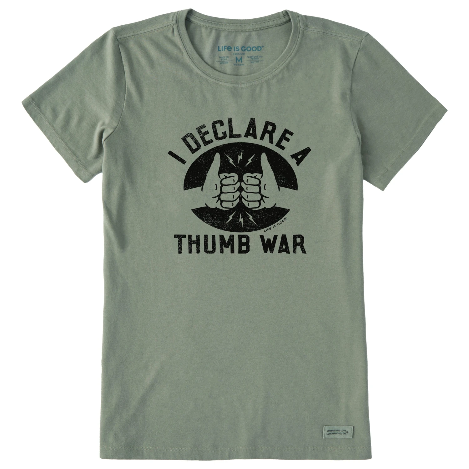 Women's I Declare A Thumb War Short Sleeve Crusher Tee 1 Women's I Declare A Thumb War Short Sleeve Crusher Tee
