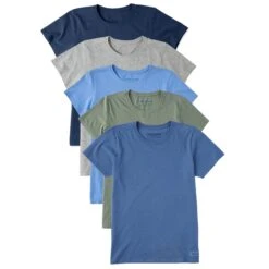 Women's Solid 5-Pack Crusher Tee - Multi 3