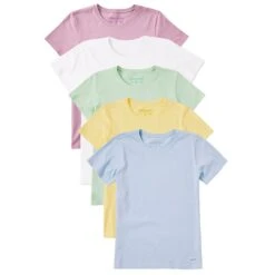 Women's Solid 5-Pack Crusher Tee- Multi 2