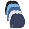 Men's Solid 5-Pack Long Sleeve Crusher Tee Multi 3
