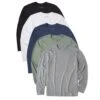 Men's Solid 5-Pack Long Sleeve Crusher Tee Multi 2