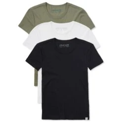 Women's Solid 3-Pack Modal Ribbed Tee - Multi