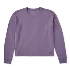 Women's Solid Long Sleeve Crusher Boxy Tee -LIFE IS GOOD SHOP 149463 1 c43b1745 5ba5 49c0 a36d b1c7f92881ca