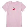 Women's Two Cherries Mini Short Sleeve Crusher Tee