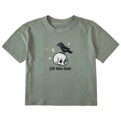 Women's Life Was Good Skull Crow Short Sleeve Crusher Boxy Tee -LIFE IS GOOD SHOP 149801 1 633f76ea 5014 4570 9436 11fa62a96714