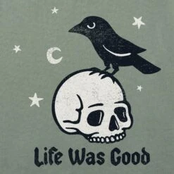 Women's Life Was Good Skull Crow Short Sleeve Crusher Boxy Tee -LIFE IS GOOD SHOP 149801 2 137f379c 9a05 4113 91b4 a8dfc98c3e7a