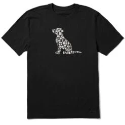 Men's Bert's Cobblestone Dog Short Sleeve Crusher Tee -LIFE IS GOOD SHOP 150005 1