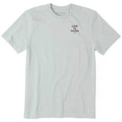 Men's Bert's Stacked LIG Short Sleeve Crusher Tee -LIFE IS GOOD SHOP 150157 1