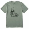 Men's Father Mows Best Papa Bear Short Sleeve Crusher Tee