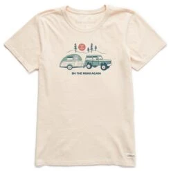 Women's On The Road Again Camper Short Sleeve Crusher Tee