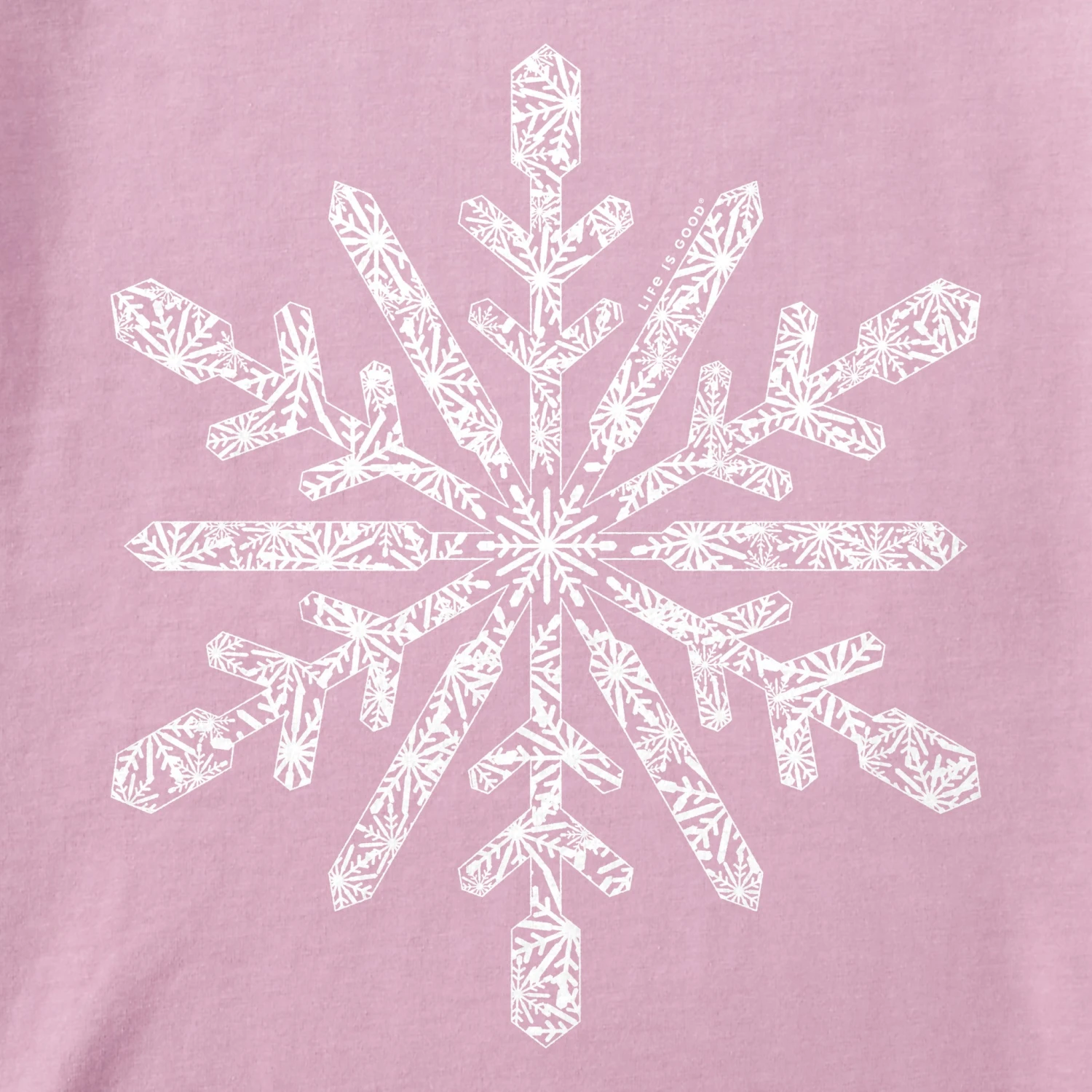 Women's Contrast Snowflake Long Sleeve Crusher Boxy Tee 2 Women's Contrast Snowflake Long Sleeve Crusher Boxy Tee - Image 2