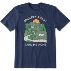 Men's Country Roads Take Me Home Short Sleeve Crusher Tee