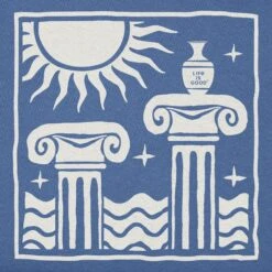 Men's Grecian Columns Short Sleeve Crusher Tee -LIFE IS GOOD SHOP 153028 2