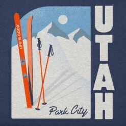 Women's Park City Utah Skis Long Sleeve Crusher Boxy Tee -LIFE IS GOOD SHOP 154021 2 375ab548 ce1d 486a b790 65d5f17c3255