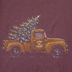 Men's Christmas Tree Truck Long Sleeve Crusher Tee -LIFE IS GOOD SHOP 154609 2