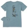 Women's Skeleton Cowboy Dance Short Sleeve Crusher Tee
