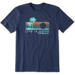 Men's California Rainbow Palms Short Sleeve Crusher Tee