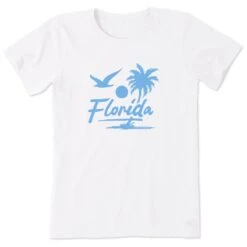 Women's Florida Beach Gull Short Sleeve Crusher Tee