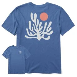Men's Coral Sunset Short Sleeve Crusher Tee