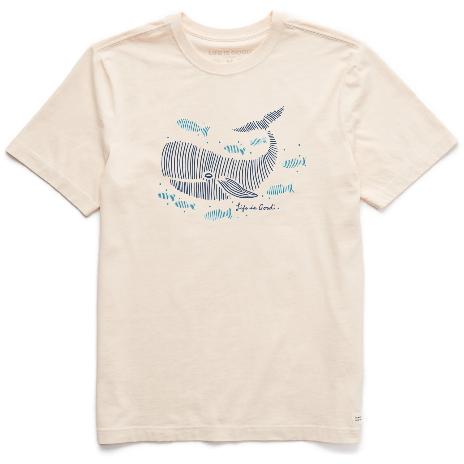 Men's Happy Whale Short Sleeve Crusher Tee 1 Men's Happy Whale Short Sleeve Crusher Tee