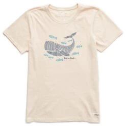 Women's Happy Whale Short Sleeve Crusher Tee
