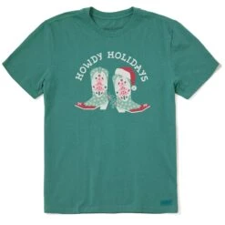 Men's Howdy Holidays Boots Short Sleeve Crusher Tee