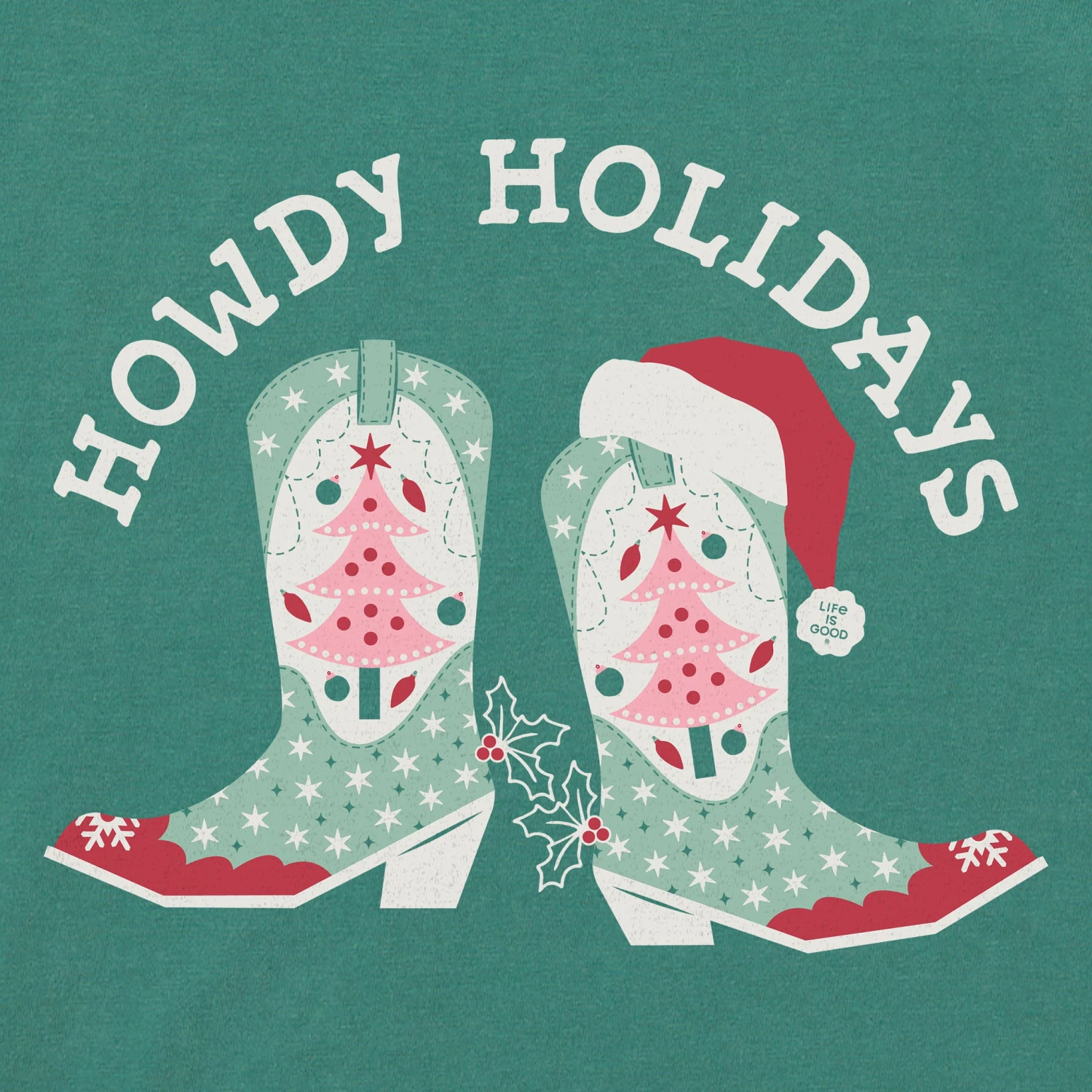 Men's Howdy Holidays Boots Short Sleeve Crusher Tee 2 Men's Howdy Holidays Boots Short Sleeve Crusher Tee - Image 2