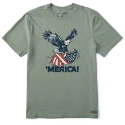 Men's 'Merica Eagle Short Sleeve Crusher Tee