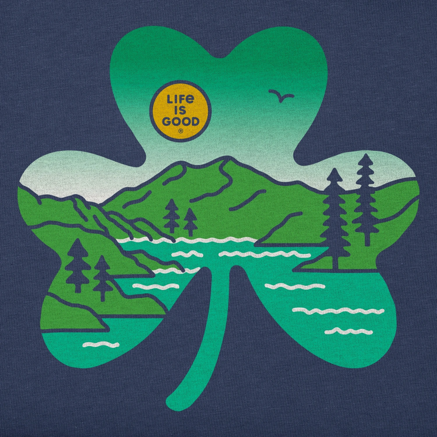 Men's Irish Shamrock Landscape Long Sleeve Crusher Tee 2 Men's Irish Shamrock Landscape Long Sleeve Crusher Tee - Image 2