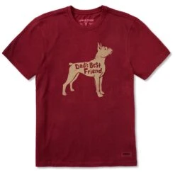 Men's Dads Best Friend Boxer Short Sleeve Crusher Tee