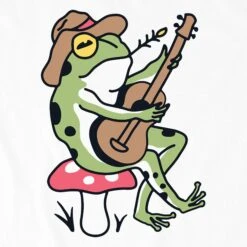 Women's Frog Guitar Short Sleeve Crusher Boxy Tee -LIFE IS GOOD SHOP 158229 2