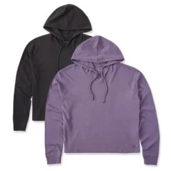 Women's Solid 2-Pack Crusher Boxy Hoodie Multi