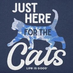 Men's Here For The Cats Tie Dye Short Sleeve Tee -LIFE IS GOOD SHOP 158663 2