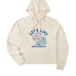 Women's Matchbook Lift Each Other Up Tie Dye Crusher Boxy Hoodie