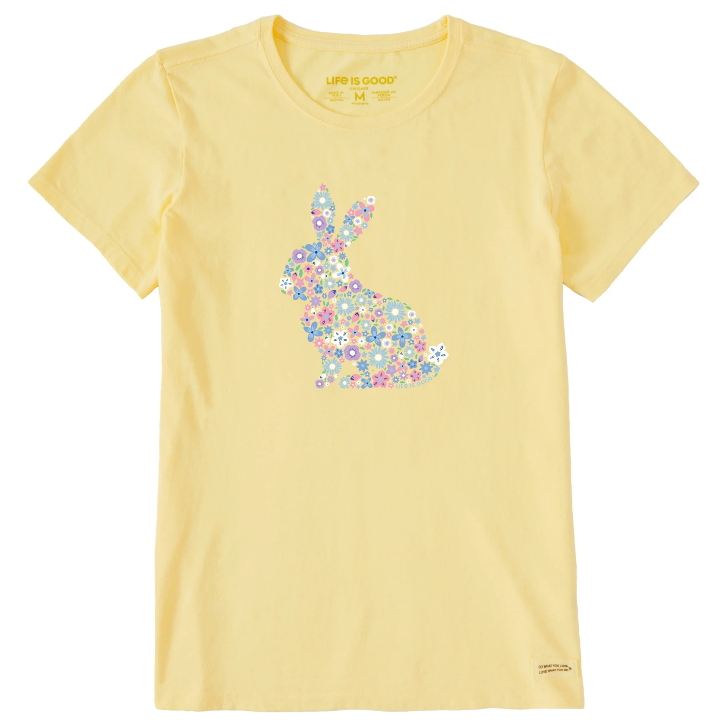 Women's Flower Bunny Short Sleeve Tee 1 Women's Flower Bunny Short Sleeve Tee