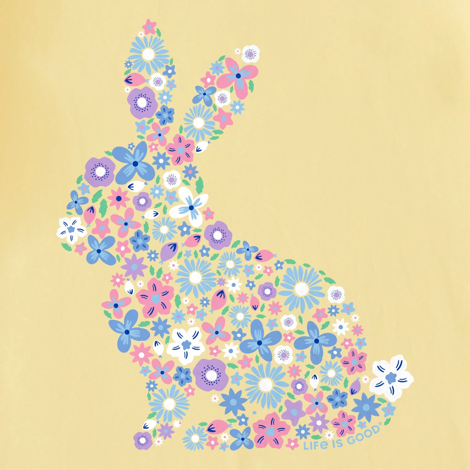 Women's Flower Bunny Short Sleeve Tee 4 Women's Flower Bunny Short Sleeve Tee - Image 4