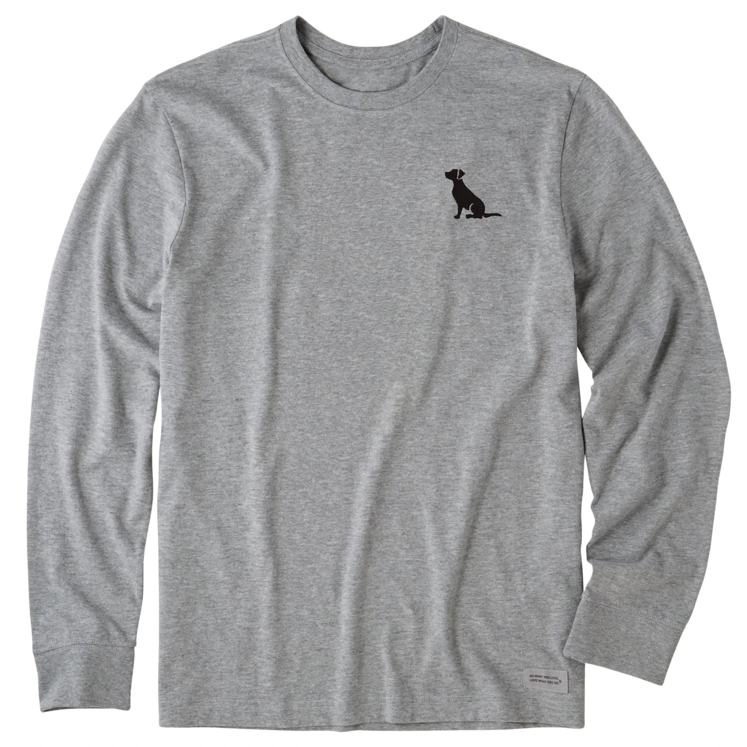 Men's Embroidered Sitting Dog Long Sleeve Crusher Tee 3 Men's Embroidered Sitting Dog Long Sleeve Crusher Tee - Image 3