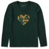 Women's Three Fall Birds Long Sleeve Crusher Vee