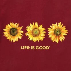 Women's 3 Sunflowers Long Sleeve Crusher Tee -LIFE IS GOOD SHOP 159482 2