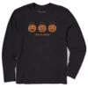 Men's Jack O Lantern Trio Long Sleeve Crusher Tee
